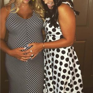 Blue polka dot dress !